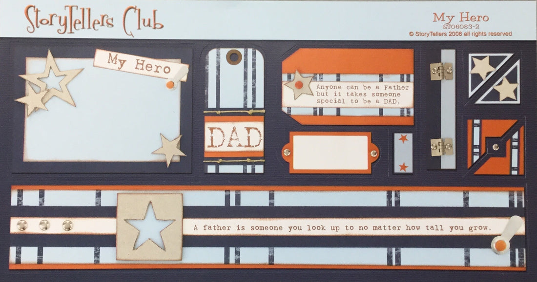 StoryTellers MY HERO 3-2 DIECUTS 6"X13" Scrapbooksrus