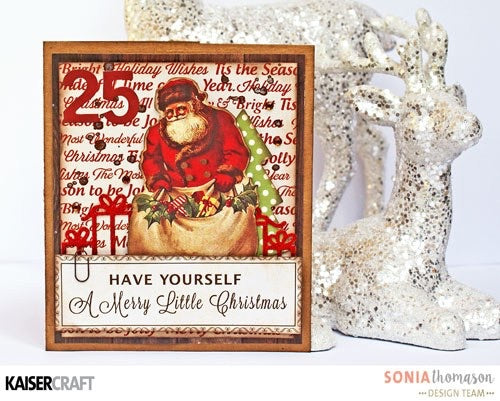 Kaisercraft Silent Night SANTA LIST 12"X12" Foil Scrapbook Paper Scrapbooksrus