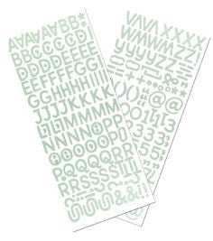 EK Success TEAL NEWSPRINT BILLY Alphabet Letter Stickers