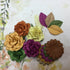 Sweet Roses 4” Leaves and Daisies PAIGE EVANS SPLENDID 14pc Scrapbooksrus