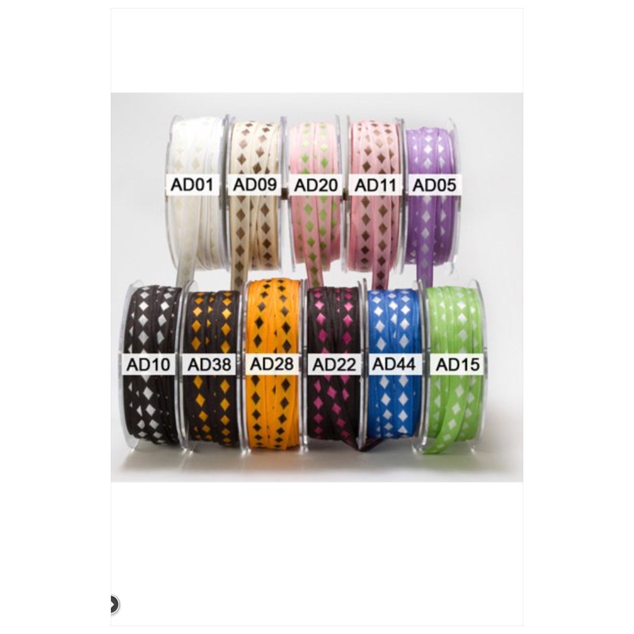 May Arts 3/8" Solid Diamond Ribbon 1 yard