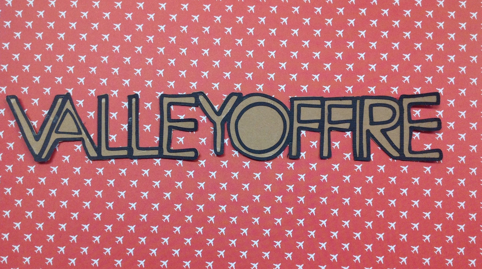 VALLEY OF FIRE Custom Die Cuts Travel Title 2"X10" 1pc