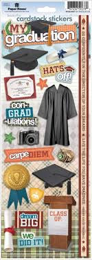 Paper House MY GRADUATION Cardstock Stickers 20 pc Scrapbooksrus