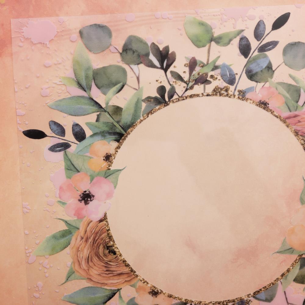 Bo Bunny Willow & Sage SPECIALTY ACETATE 12"X12" Scrapbook Transparency Paper