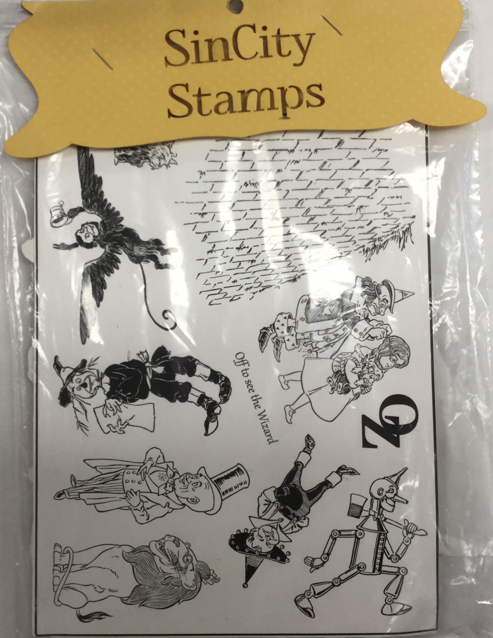 Sin City Stamps WIZARD OF OZ Rubber Stamps 11 pc. Scrapbooksrus