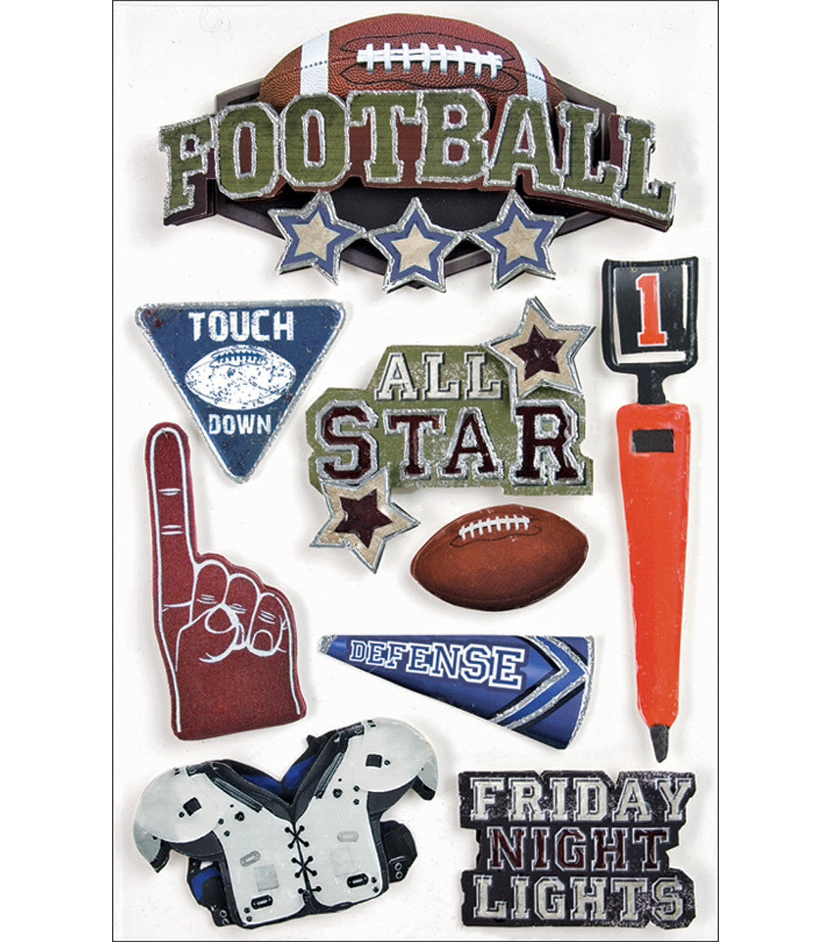 Paper House SPORTS 3D Stickers 4.5"x 7" - Scrapbook Kyandyland