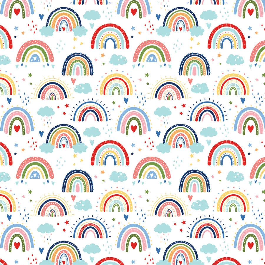 Echo Park My Favorite SUMMER RAINBOWS 12"X12" Scrapbook Paper