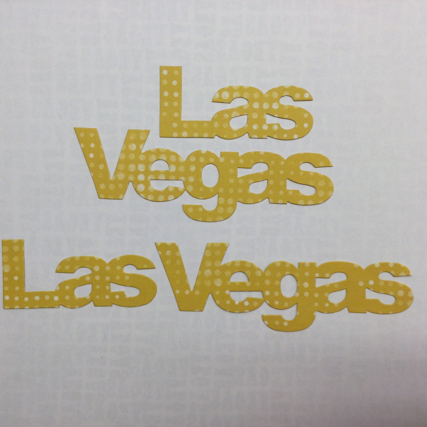 LAS VEGAS 2pc DieCut Scrapbook Die Cut Title