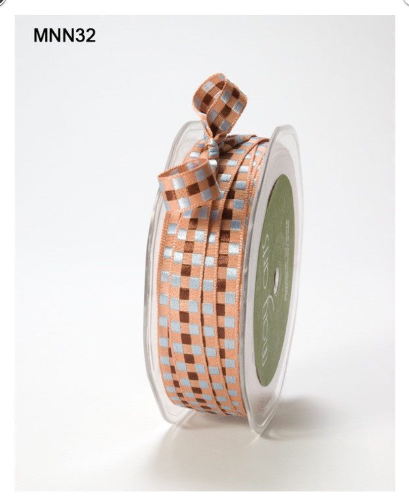 WOVEN CHECKERED RIBBON Check Trim 3/8" by 1 yard
