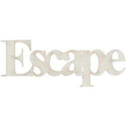 Fabscraps ESCAPE Die-Cut Grey Chipboard Word - Scrapbook Kyandyland
