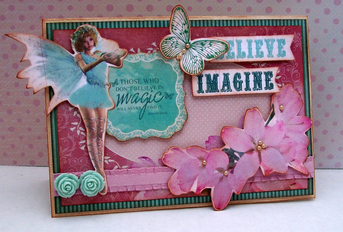 Kaisercraft ENCHANTED GARDEN CHARM 12"X12" Scrapbook Sheet