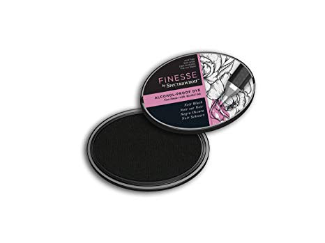 Spectrum Noir Finesse ALCOHOL-PROOF DYE Black Scrapbooksrus
