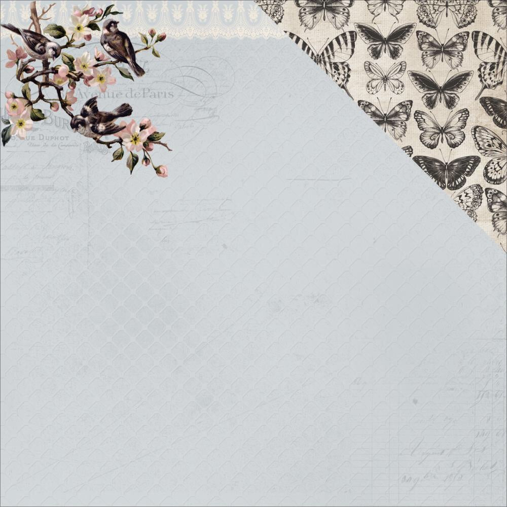 Kaisercraft Romantique PRIMROSE 12"X12" Scrapbook Sheet Scrapbooksrus