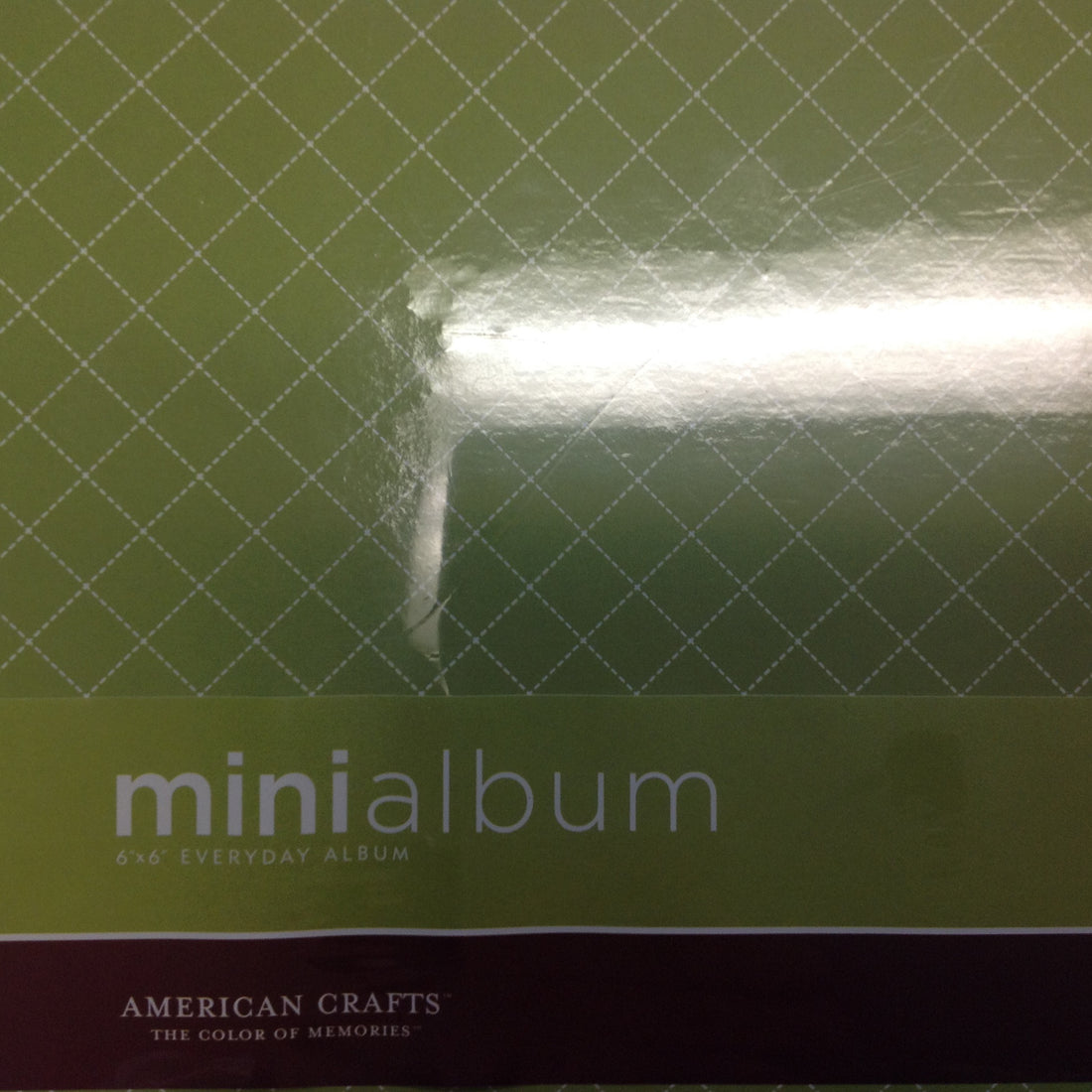 American Crafts Scrapbook GREEN Mini 6"X6" Album