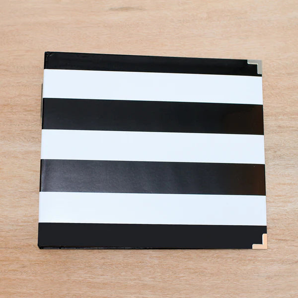 Project Life Becky Heidi BLACK & WHITE STRIPE 12”X12” D-Ring Album