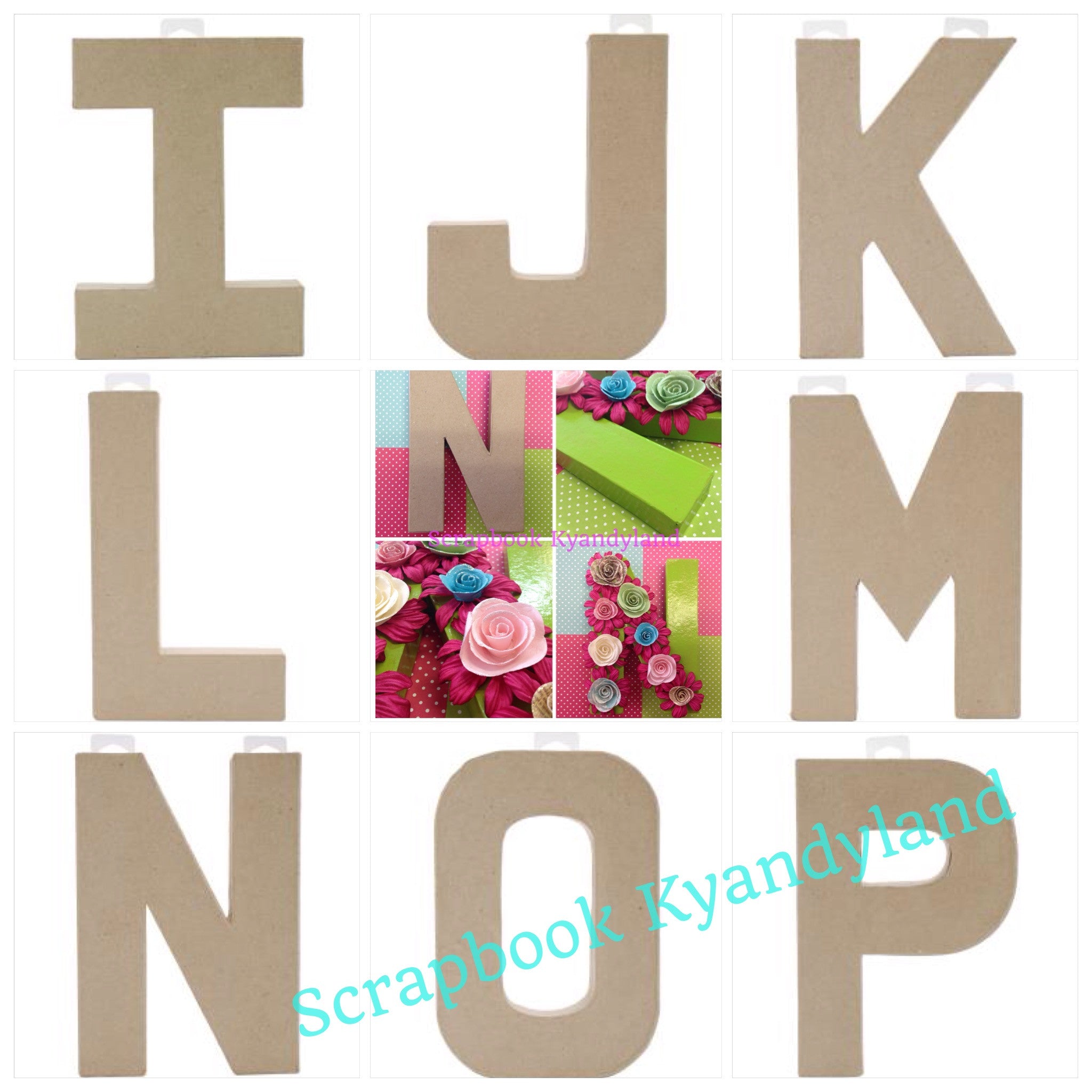 Darice Paper Mache Alphabet Letters I-P 5.5"X8"