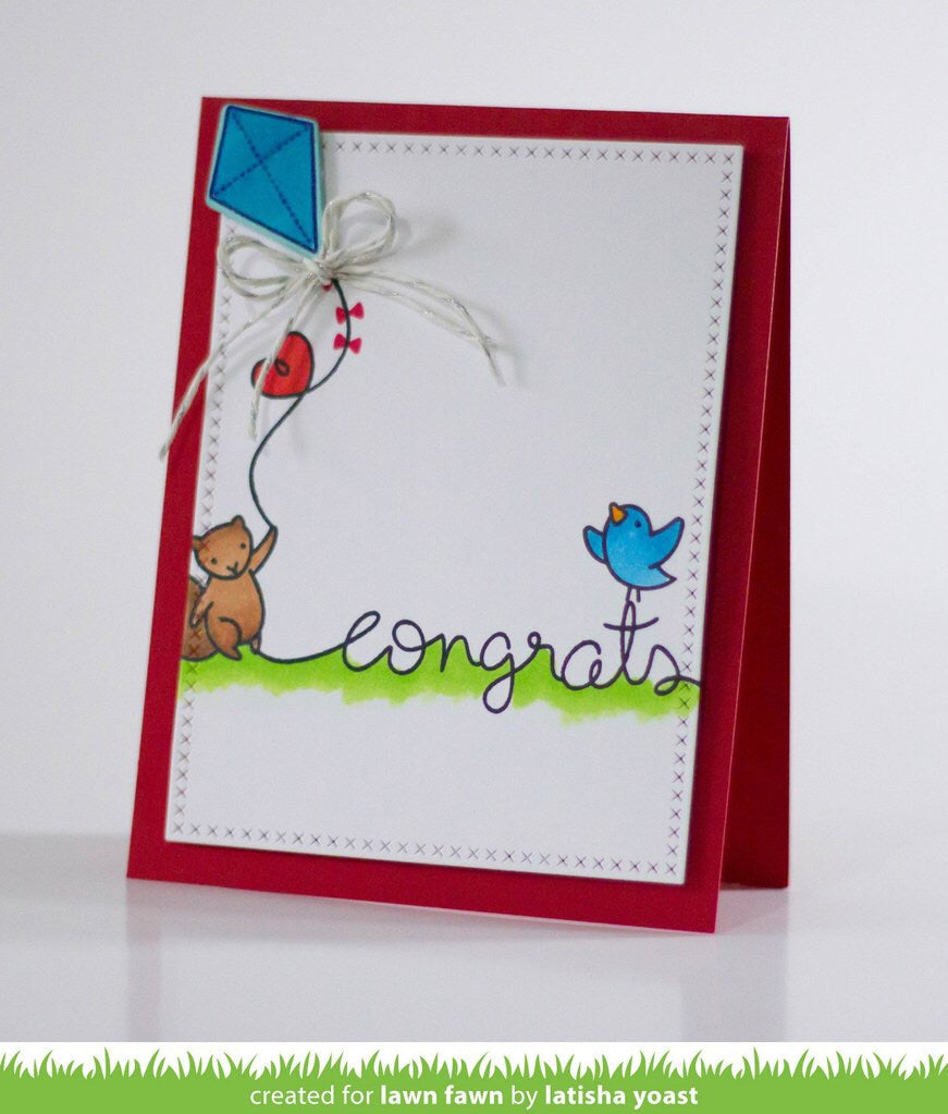 Lawn Fawn BIG SCRIPTY WORDS Clear Stamps 4"X6" 11pc Scrapbooksrus