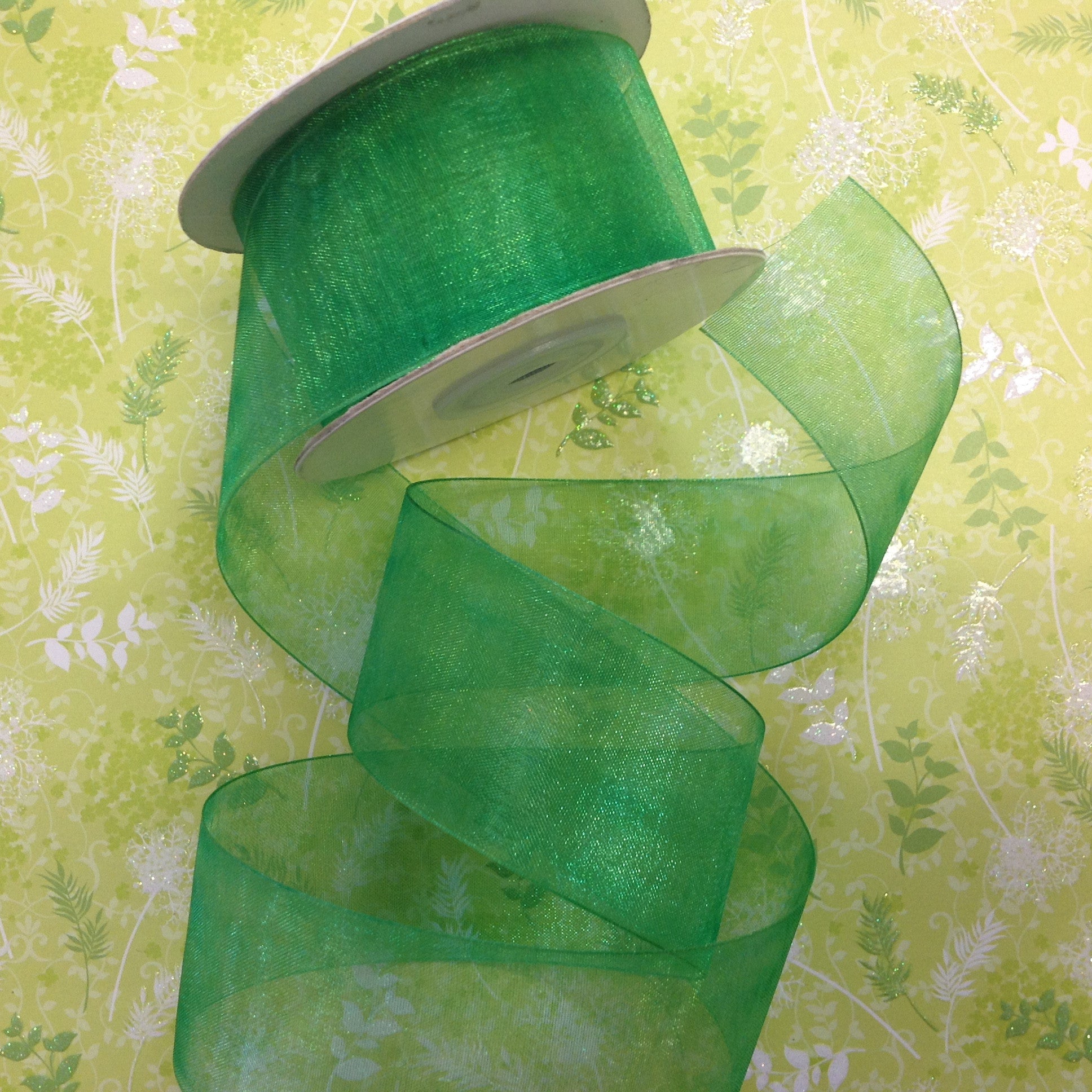 May Arts 1 1/2" Sheer Organza Ribbon 1 yard - Scrapbook Kyandyland