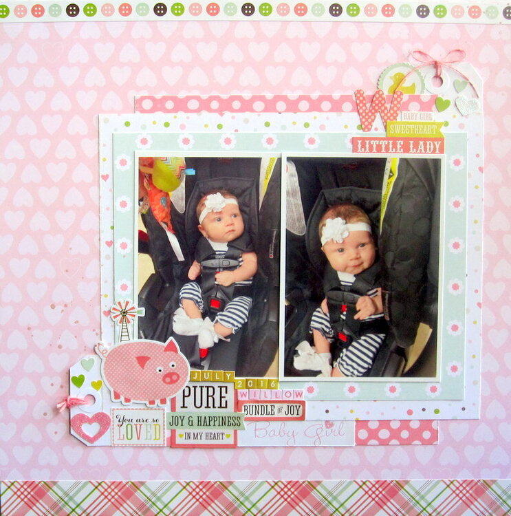 Echo Park Bundle of Joy NEW ADDITION GIRL 12"X12" Collection Kit