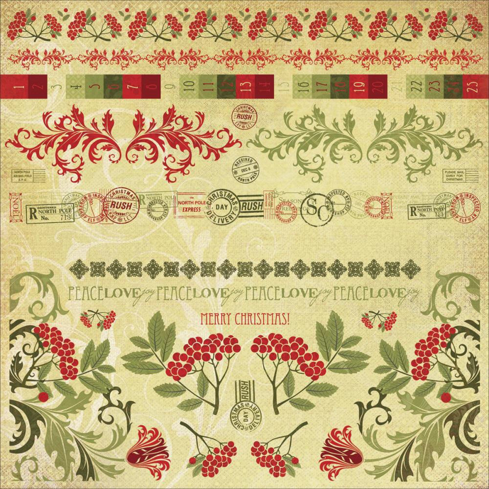 Kaisercraft TWIG & BERRY Cardstock Stickers 12"X12" - Scrapbook Kyandyland