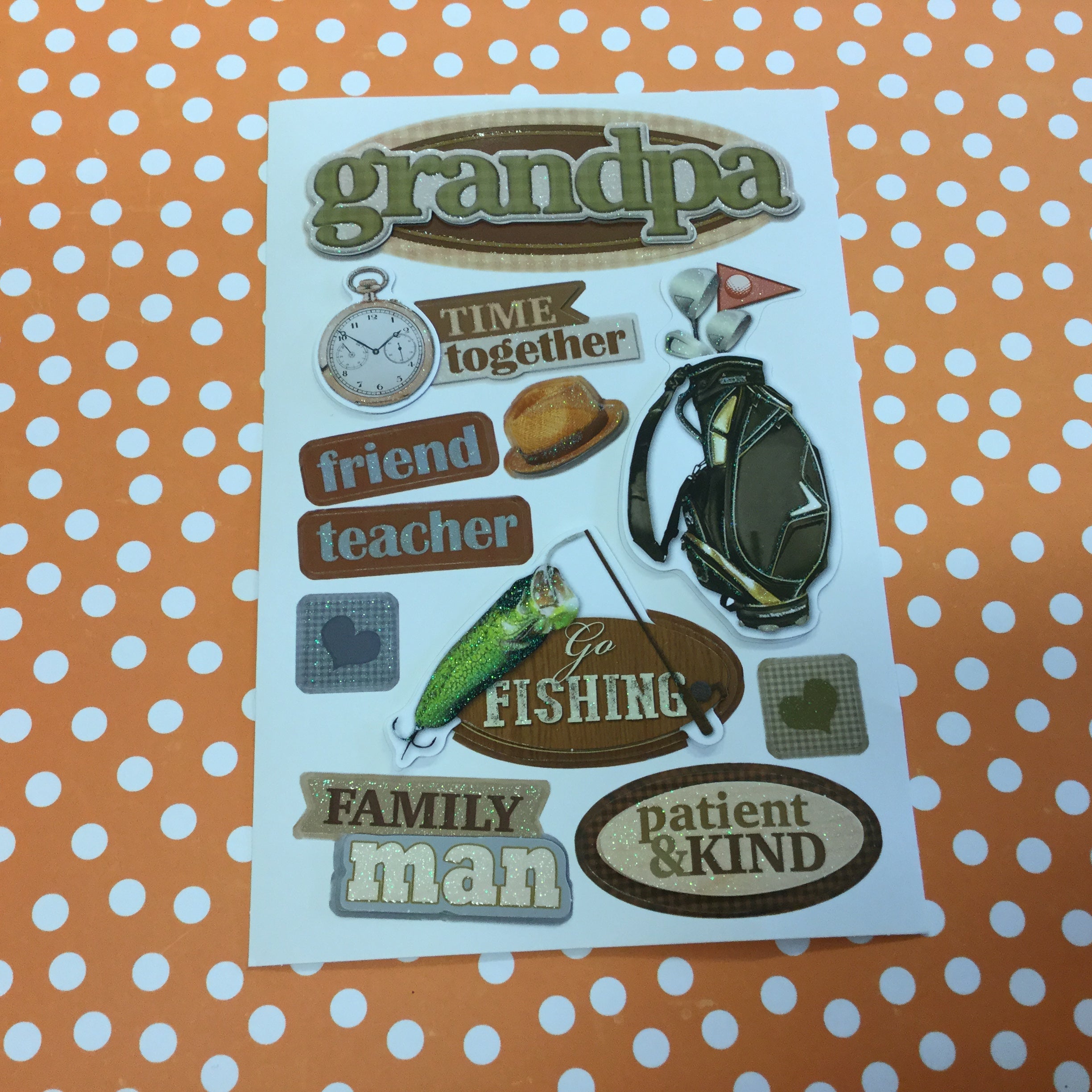 Crafter’s Square GRANDPA Pop-Up Stickers Scrapbookrus