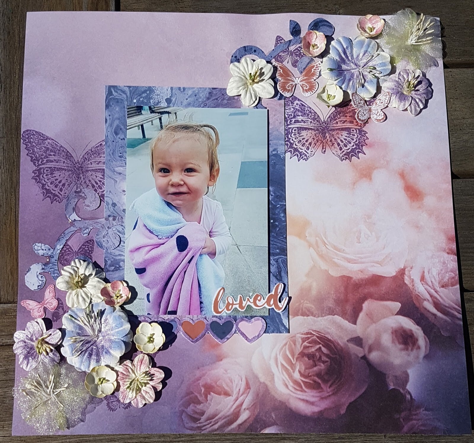Kaisercraft Misty Mountains DUSTY PLUM 12"X12" Scrapbook Sheet Scrapbooksrus