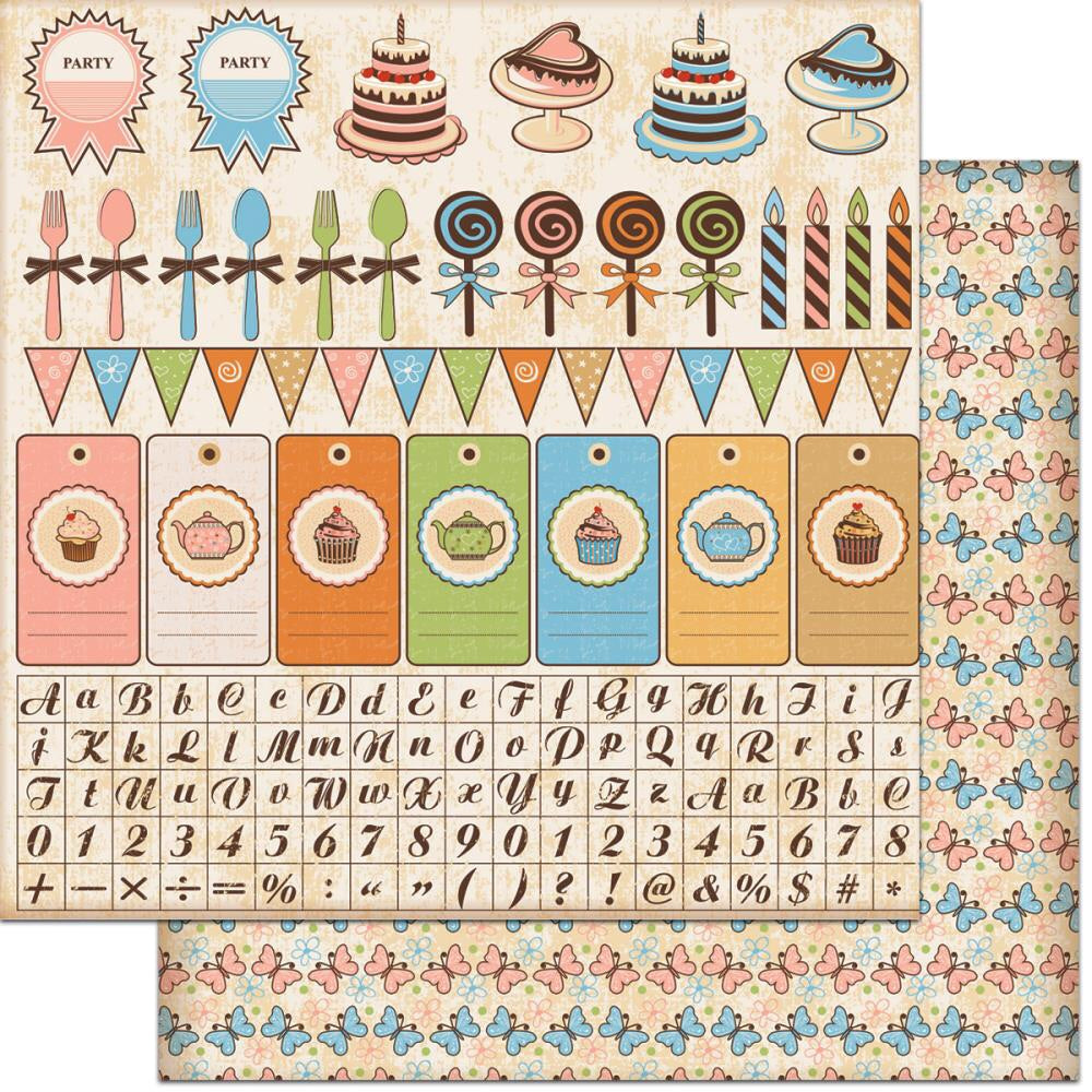 Feature Art Party Collection HOORAY 12"X12" Scrapbook Paper