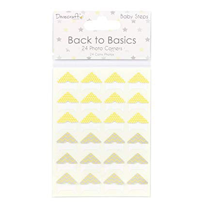 Dovecraft Back to Basics BABY STEPS PHOTO CORNERS