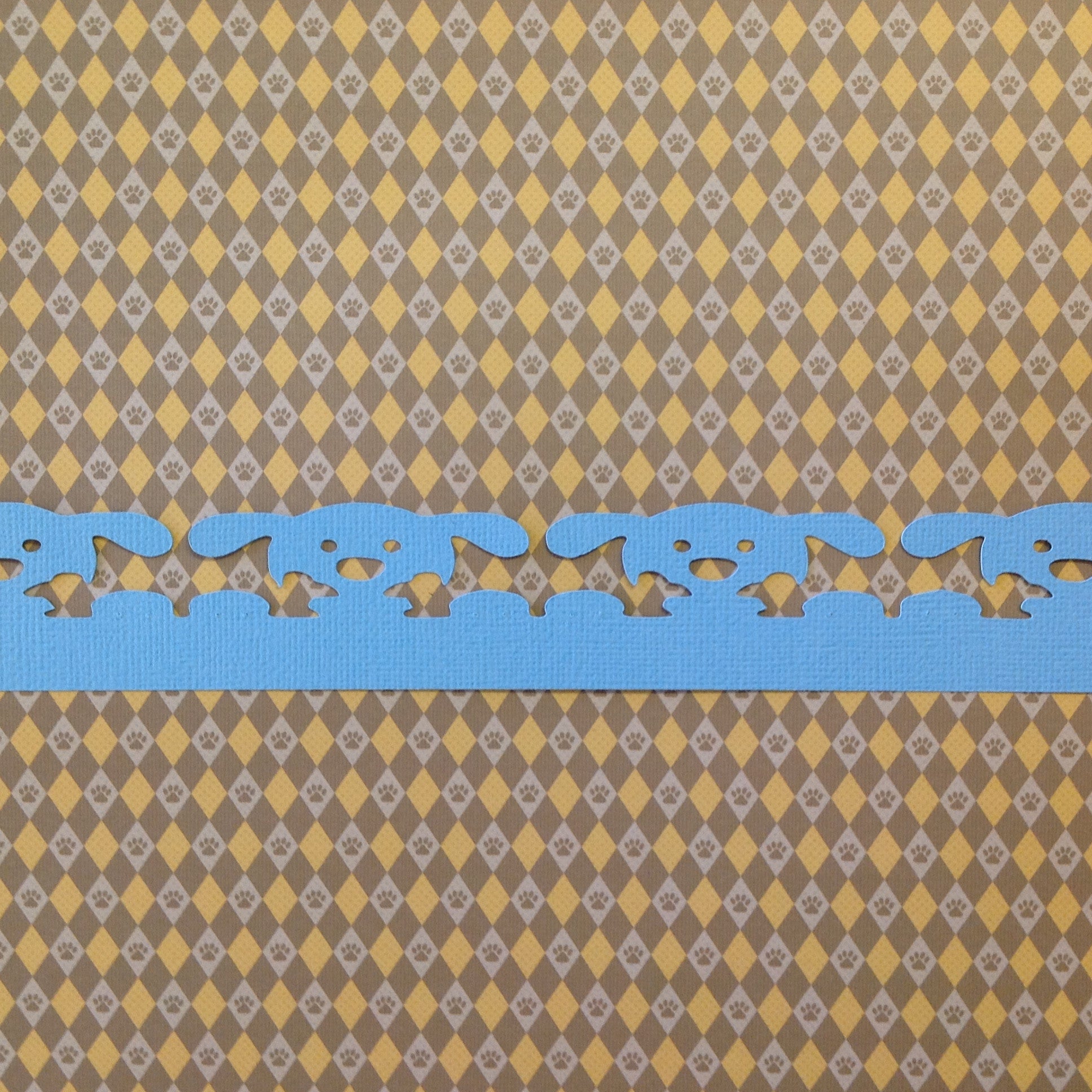 Pet DOG BORDERS Blue Diecut 2.5"X12"