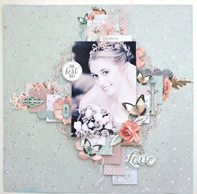 Kaisercraft Sage And Grace THOUGHTS 12"X12" Scrapbook Sheet Scrapbooksrus