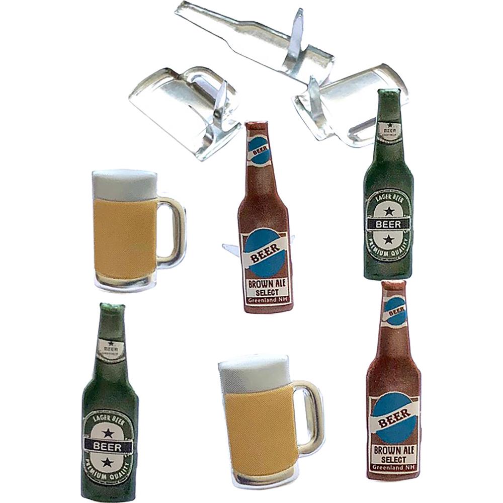 Eyelet Outlet BEER Brads 12pc Drink Glass Bottle