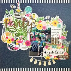 American Crafts Jen Hadfield PATIO PARTY Scrapbook Paper Kit