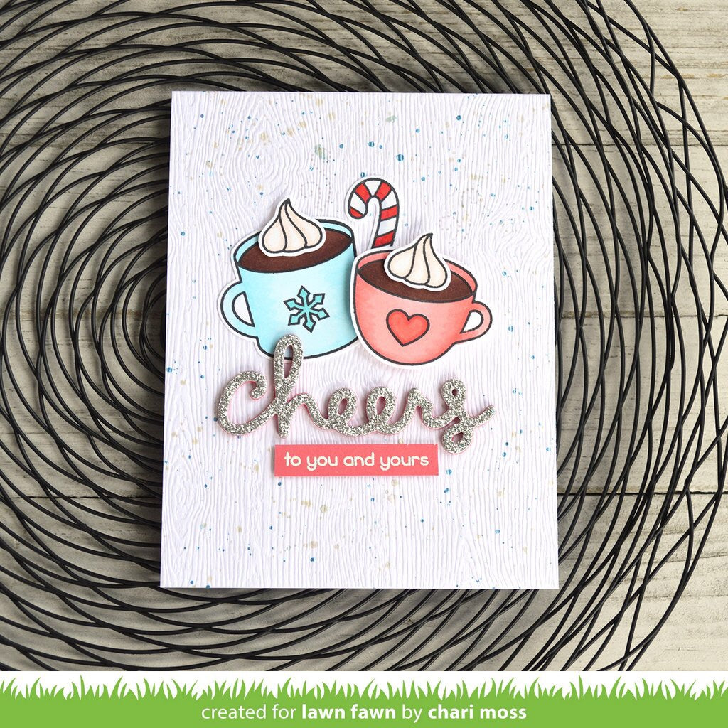 Lawn Fawn THANKS A LATTE Clear Stamps Coffee Sample @scrapbooksrus