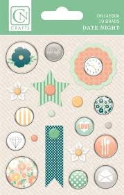 Chickaniddy DATE NIGHT Bundle Collection Kit 12"X12" 32 pc - Scrapbook Kyandyland