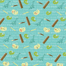 Karen Foster THIRD GRADE 12"X12" Scrapbook Paper - Scrapbook Kyandyland