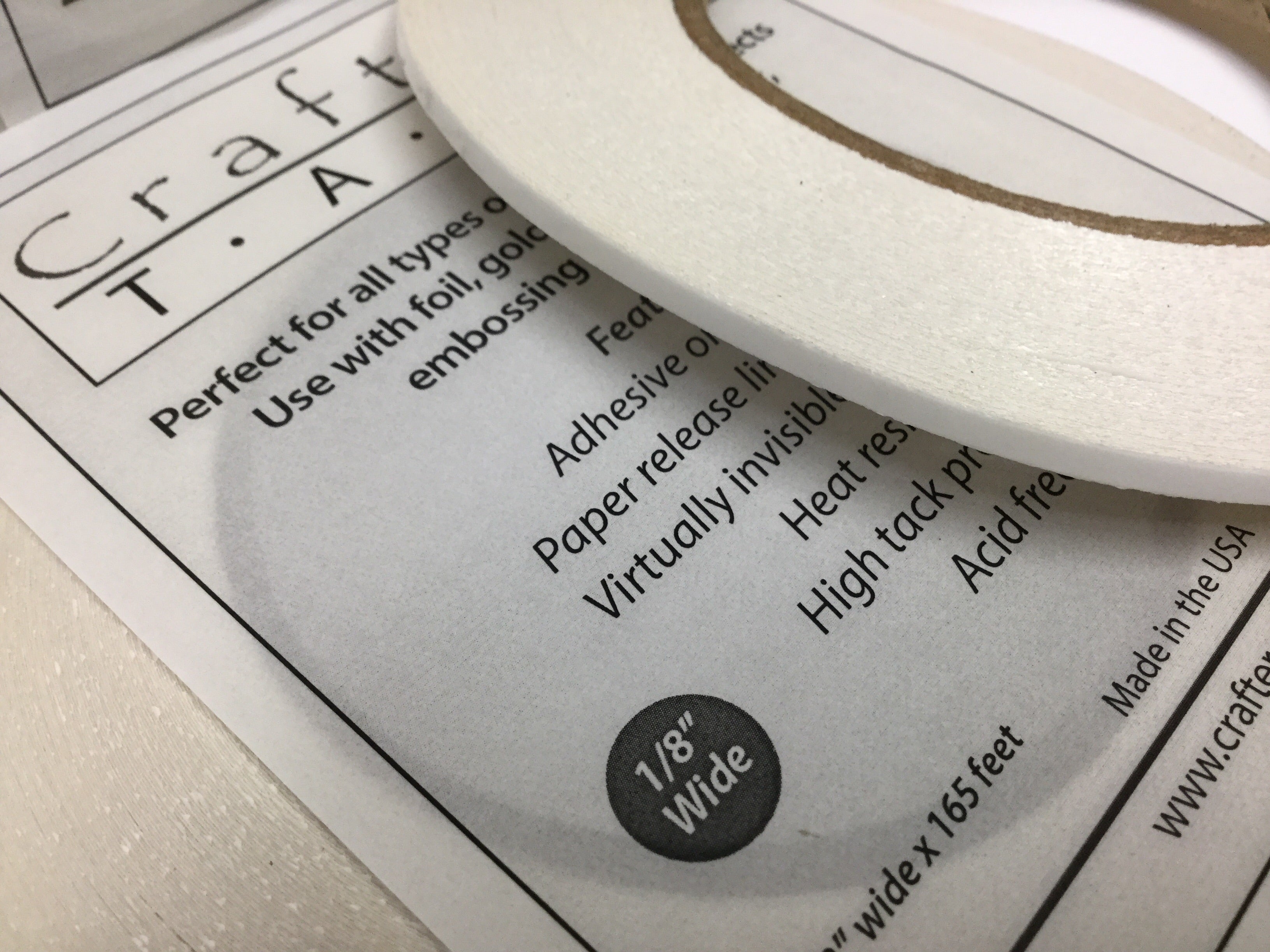 Crafters Tape 1/8" Double Sided Adhesive Tape 165ft Scrapbooksrus