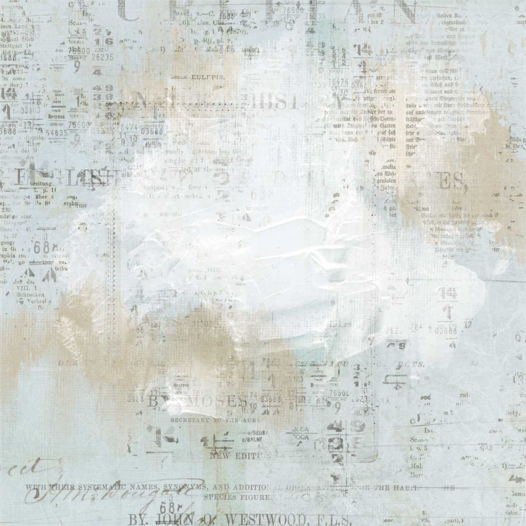 49 and Market Vintage Artistry Serenity HIDDEN WHISPERS 12"X12" Scrapbook Paper