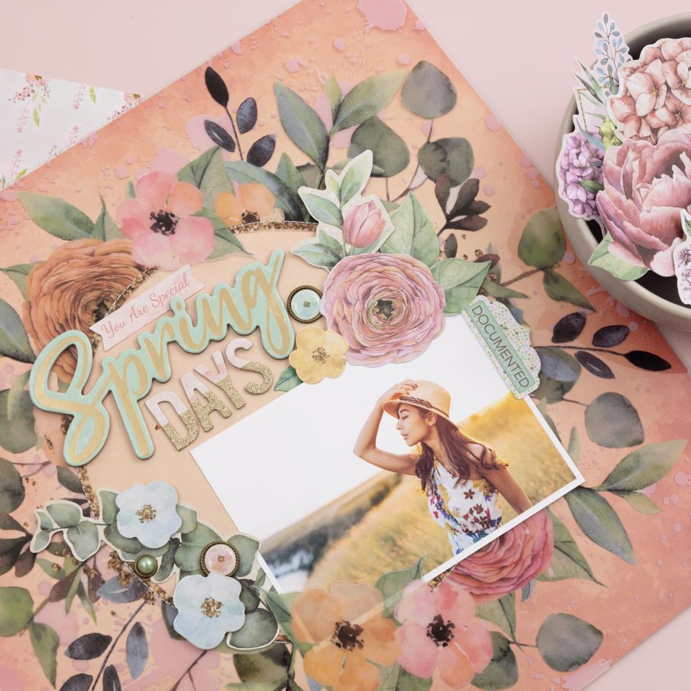 Bo Bunny Willow & Sage SPECIALTY ACETATE 12"X12" Scrapbook Transparency Paper