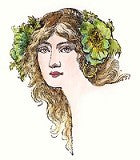 LaBlanche FLORAL HAIR DO 3"X4" Silicon Mounted Stamp