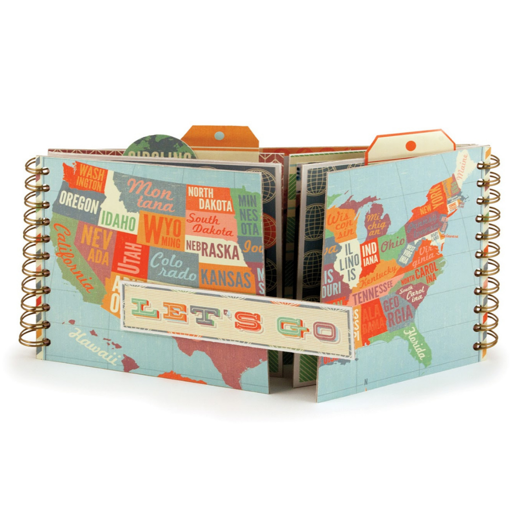 WeR Memory JET SET Travel 12X12 Scrapbook Album Kit 450pc