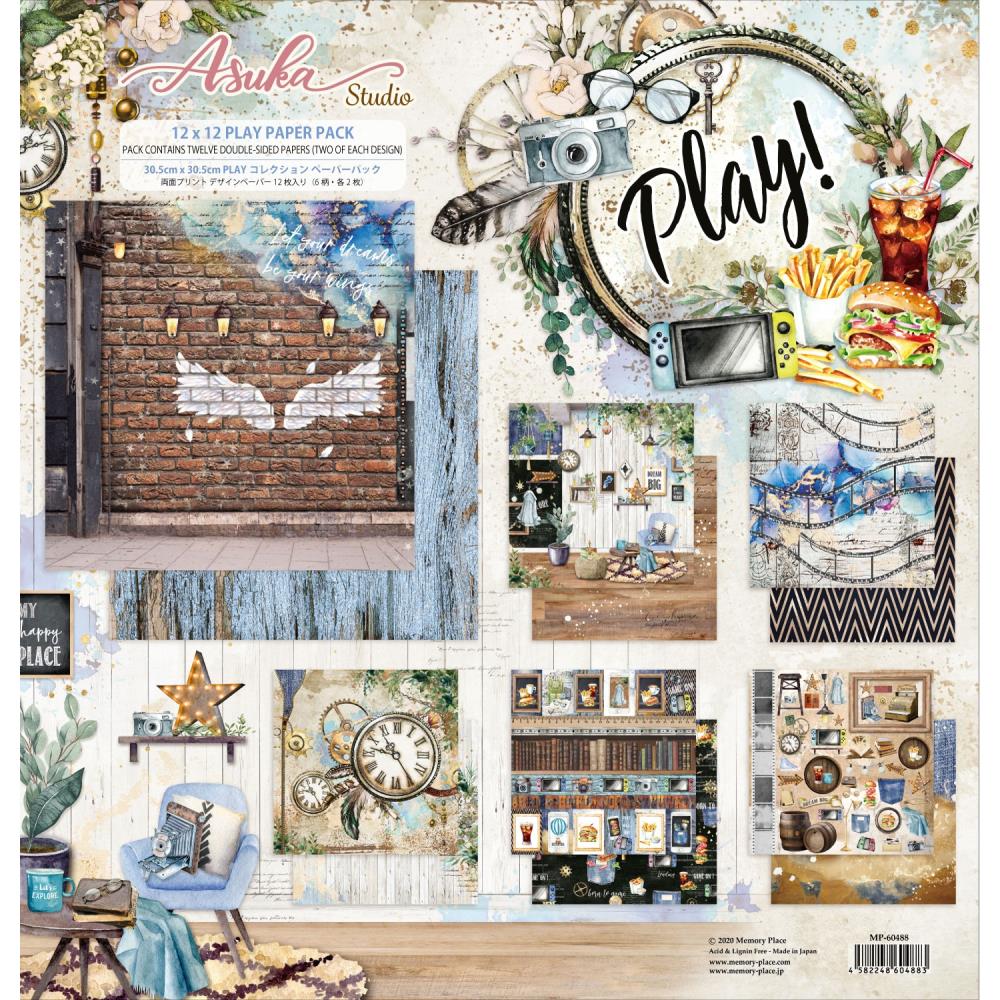 Asuka Studio PLAY 12”X12” Scrapbook Paper Pack 12pc