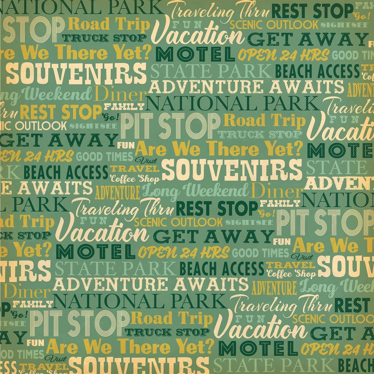 Carta Bella Are We There Yet? PIT STOP 12"x12" Paper Scrapbooksrus