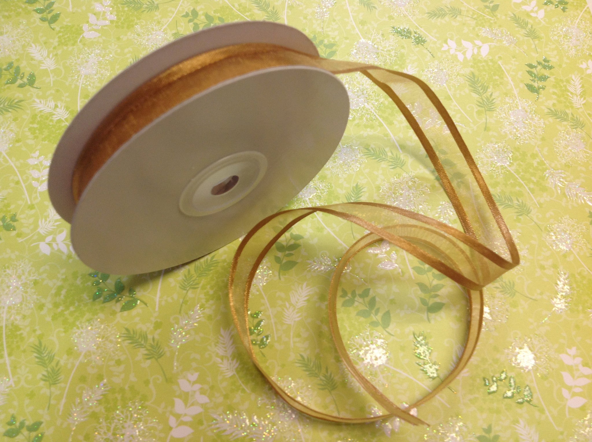 May Arts 5/8" Sheer Organza Satin Edge Ribbon 1yrds - Scrapbook Kyandyland