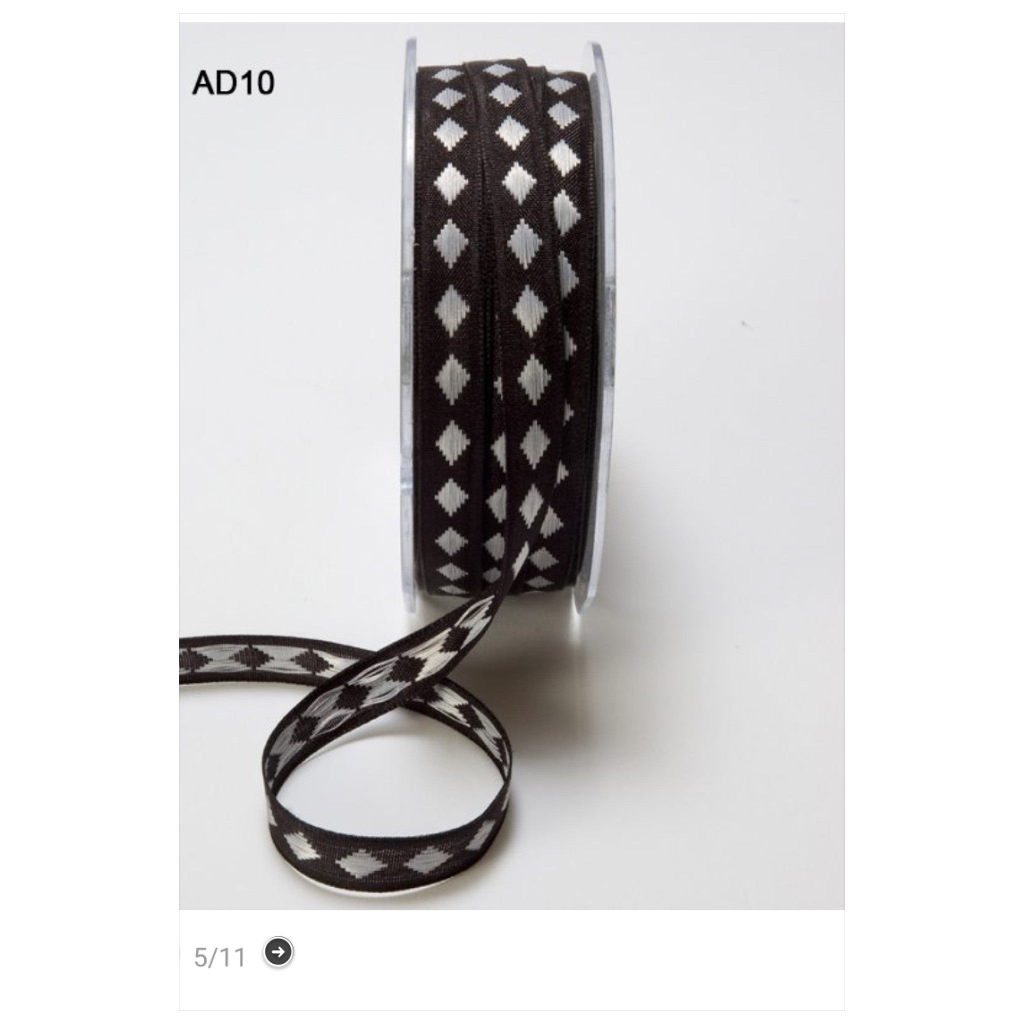 May Arts 3/8" Solid Diamond Ribbon 1 yard