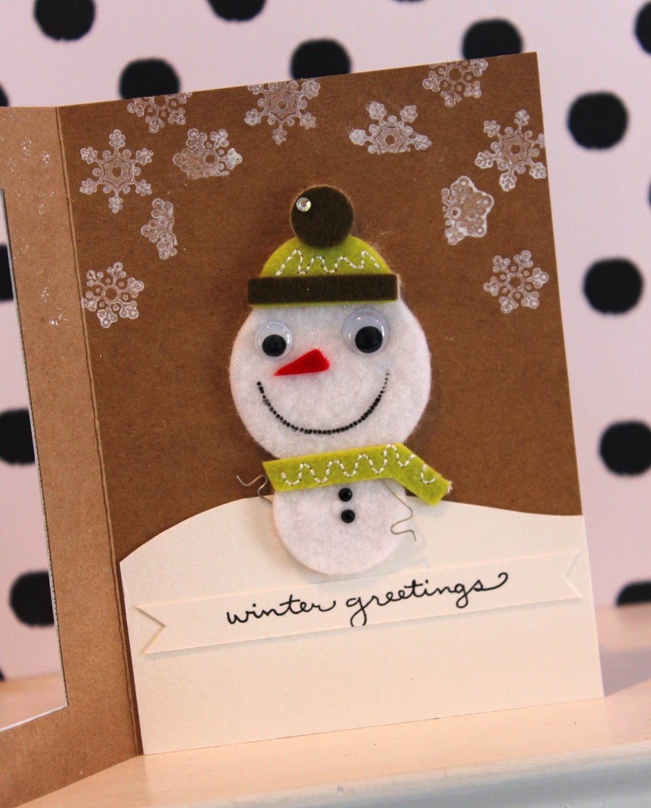 Basic Grey WOOLIES Jovial Christmas Felt Stickers 7pc sample