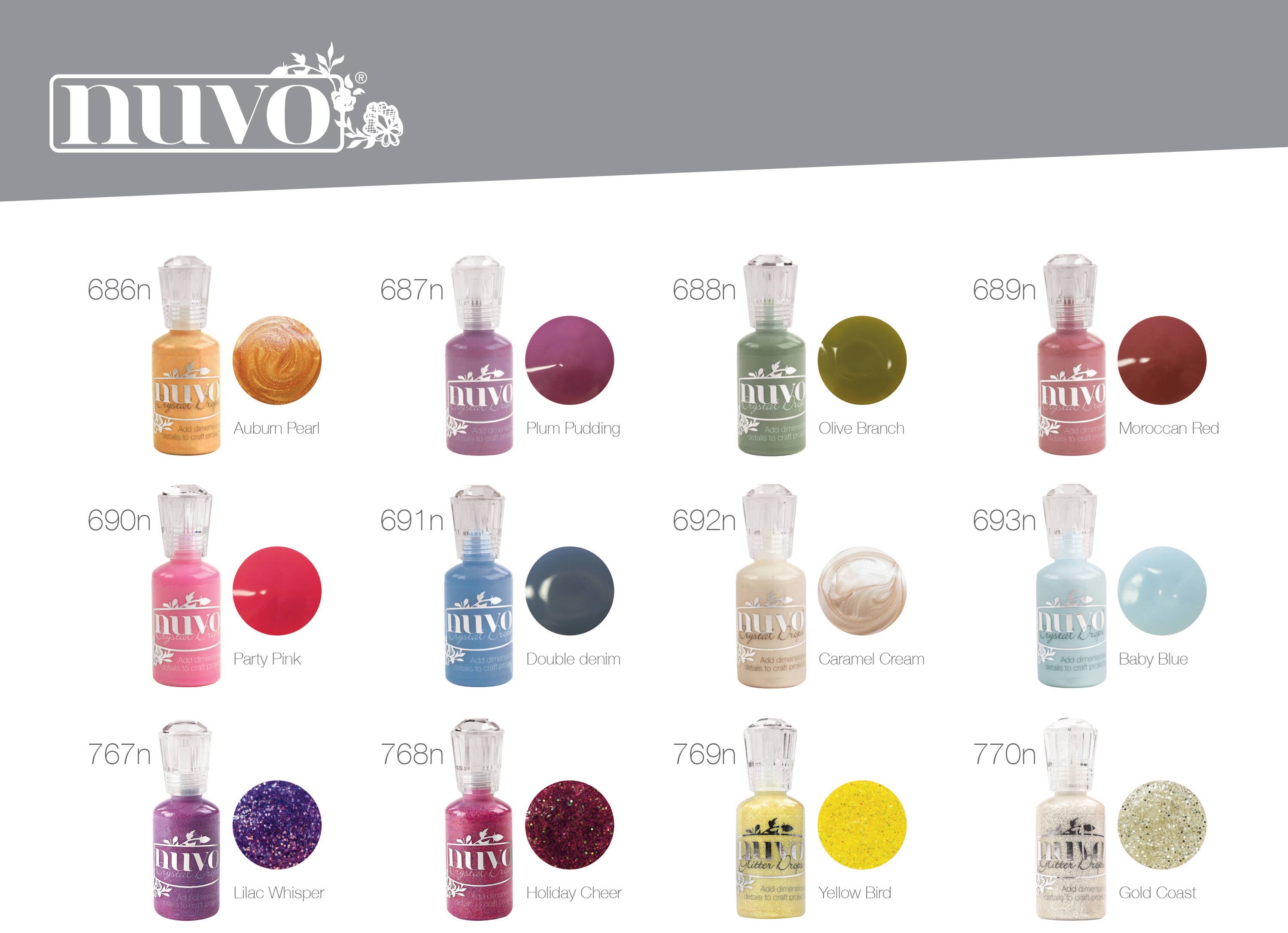 Nuvo crystal drops MOROCCAN RED 3D Glue 1oz Scrapbooksrus