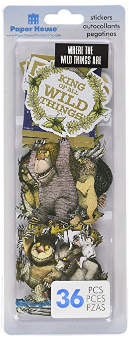 Paper House WHERE THE WILD THINGS ARE Stickers 36pc