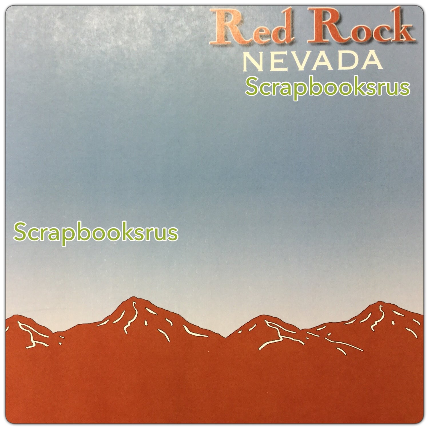 RED ROCK KIT 12"X12" Travel Las Vegas Scrapbook Paper