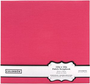 Colorbok Scrapbook PINK 12"X12" Fabric Album