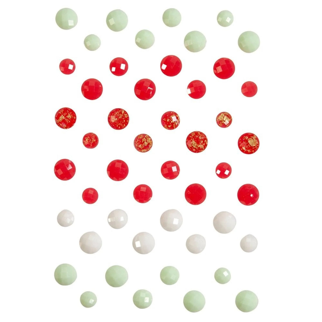 Prima Say It In Crystals CANDY CANE LANE Self-Adhesive Rhinestone 48pc